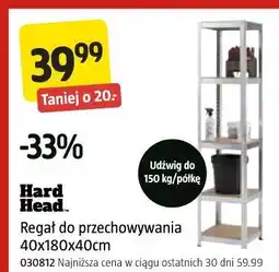 Jula Regał do przechowywania 40x180x40cm Hard Head oferta