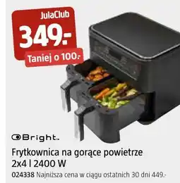 Jula Bright Frytkownica na gorące powietrze 2x4 l 2400 W oferta