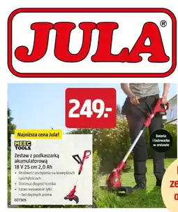 Jula MEEC TOOLS Zestaw z podkaszarką akumulatorową 18 V 25 cm 2,0 Ah oferta