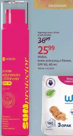 Rossmann Hiskin, krem ochronny z filtrem, SPF 50 oferta