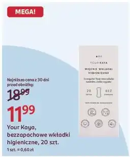Rossmann Your Kaya, bezzapachowe wkładki higieniczne, 20 szt oferta
