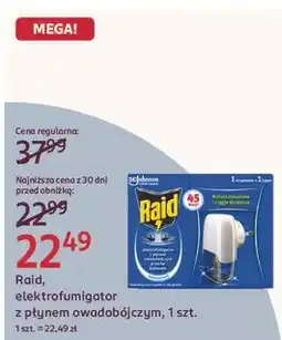 Rossmann Raid, elektrofumigator z płynem owadobójczym, 1 szt oferta