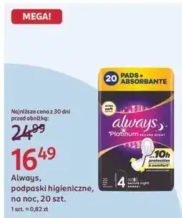 Rossmann Always, podpaski higieniczne, na noc, 20 szt oferta