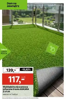 Leroy Merlin Wykładzina dywanowa sztuczna trawa ANKARA 2x4m oferta