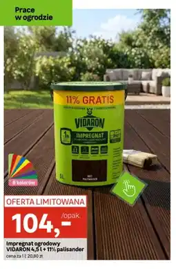 Leroy Merlin Impregnat ogrodowy VIDARON 4,5l + 11% palisander oferta