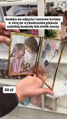 Pepco Ramka na zdjęcia i suszone kwiaty w złotym wykończeniu oferta