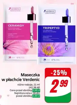 Dino Maseczka w płachcie Verdenic Ceramidy odbudowująca oferta