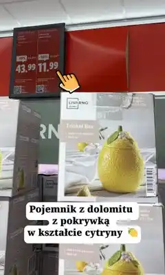 Lidl Pojemnik z dolomitu z pokrywką w kształcie cytryny LIVARNO home oferta