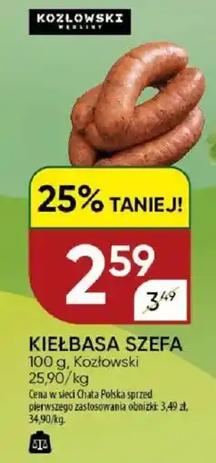Chata Polska Kiełbasa szefa kozłowski oferta