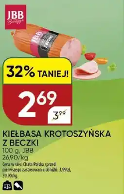 Chata Polska Kiełbasa krotoszyńska z beczki jbb oferta