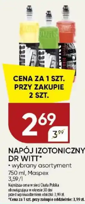 Chata Polska Napój izotoniczny dr witt oferta