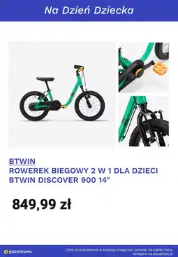 Decathlon BTWIN ROWEREK BIEGOWY 2 W 1 DLA DZIECI BTWIN DISCOVER 900 14 oferta