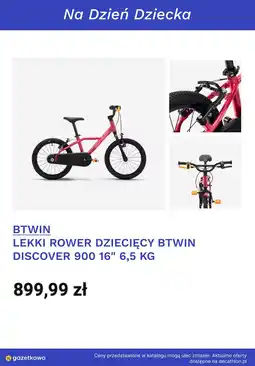 Decathlon LEKKI ROWER DZIECIĘCY BTWIN DISCOVER 900 16 oferta
