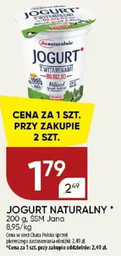 Chata Polska Jogurt naturalny ssm jana oferta