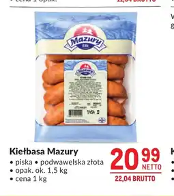 Makro Kiełbasa podwawelska Mazury Ełk oferta