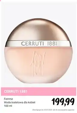 Rossmann Woda toaletowa dla kobiet CERRUTI 1881 Femme oferta