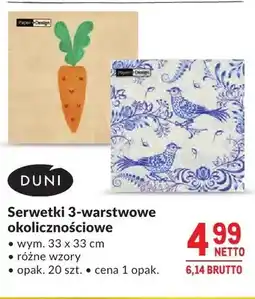 Makro Serwetki 3-warstwowe okolicznościowe DUNI wym. 33x33cm oferta