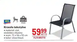 Makro Krzesło tekstylne silver/black oferta