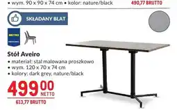 Makro Stół Aveiro stal malowana proszkowo 120x70x74cm oferta