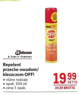 Makro Repelent przeciw owadom/kleszczom OFF! oferta