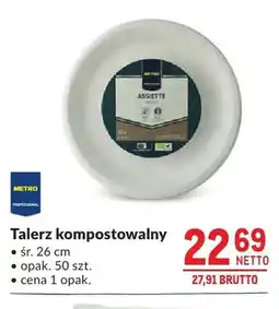 Makro Talerz kompostowalny METRO PROFESSIONAL śr. 26cm oferta