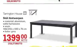 Makro Stół Antwerpen aluminium szkło hartowane 186/246x100x76cm oferta