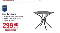 Makro Stół Cassiopia stal aluminium 70x70x74cm oferta