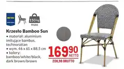 Makro Krzesło Bamboo Sun bamboo/white/black oferta