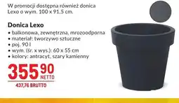 Makro Donica Lexo tworzywo sztuczne 60x55cm szary kamienny oferta