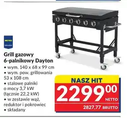 Makro Grill gazowy 6-palnikowy Dayton METRO PROFESSIONAL oferta