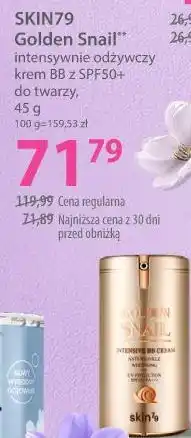 Hebe SKIN79 Golden Snail intensywnie odżywczy krem BB z SPF50+ do twarzy, 45 g oferta