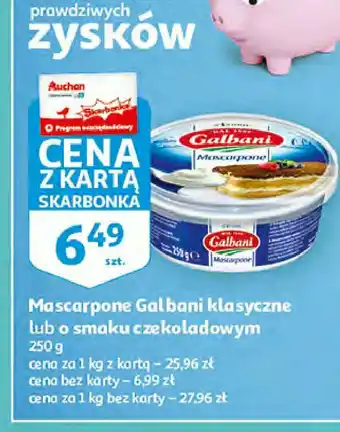 Auchan Ser mascarpone czekoladowy 1 SZT 250 G oferta