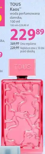 Hebe TOUS Kaos woda perfumowana damska oferta
