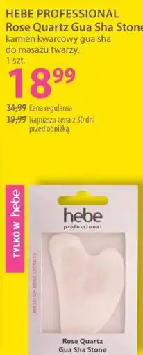 Hebe HEBE PROFESSIONAL Rose Quartz Gua Sha Stone kamień kwarcowy gua sha do masażu twarzy, 1 szt oferta