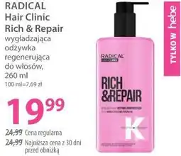 Hebe RADICAL Hair Clinic Rich & Repair wygładzająca odżywka regenerująca do włosów oferta
