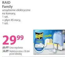 Hebe RAID Family urządzenie elektryczne na komary, 1 szt. + płyn 45 nocy, 1 szt oferta