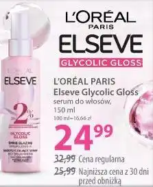 Hebe L'ORÉAL PARIS Elseve Glycolic Gloss serum do włosów oferta