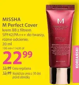 Hebe MISSHA M Perfect Cover krem BB z filtrem SPF42/PA+++ do twarzy, różne odcienie, 20 ml oferta