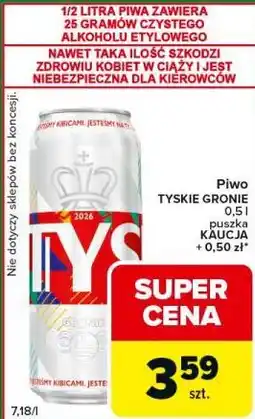 Carrefour Express Piwo TYSKIE GRONIE oferta