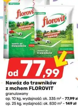 Bricomarche Nawóz do trawników z mchem FLOROVIT granulowany oferta