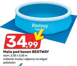 Bricomarche Mata pod basen BESTWAY wym. 3,35 x 3,35 m materiał: trwały i odporny na wilgoć polietylen oferta