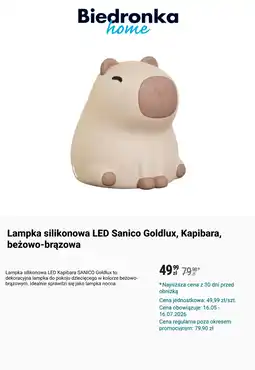 Biedronka Lampka silikonowa LED Sanico Goldlux, Kapibara, beżowo-brązowa oferta