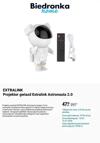 Projektor gwiazd Extralink Astronauta 2.0