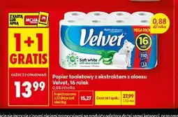Biedronka Papier toaletowy z ekstraktem z aloesu Velvet 16-pak oferta