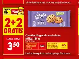 Biedronka Ciastka Pieguski z czekoladą Milka oferta