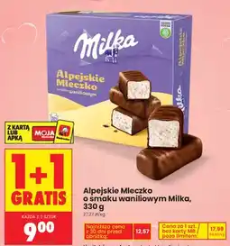 Biedronka Alpejskie Mleczko o smaku waniliowym Milka oferta