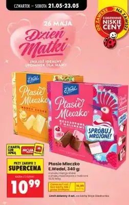 Biedronka Ptasie Mleczko E.Wedel o smaku mascarpone z malinami oferta