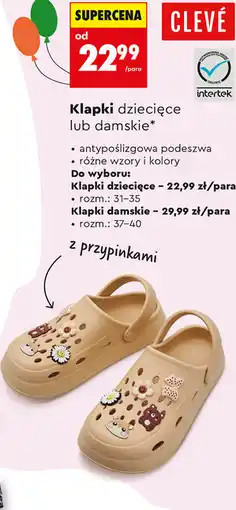 Biedronka Klapki dziecięce lub damskie oferta