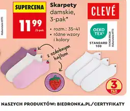 Biedronka Skarpety damskie, 3-pak CLEVÉ oferta