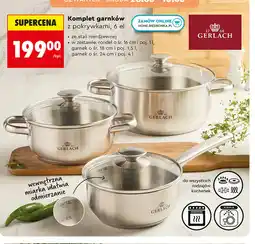Biedronka Gerlach Komplet garnków z pokrywkami, 6 el oferta